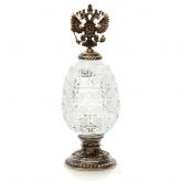 Сувенирное Яйцо с гербом РФ кабинетное  Crystal tear РХ82Г