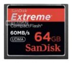 SanDisk Extreme 64GB 60 MB/s 400x UDMA Compact Flash