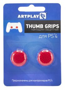 Накладки Artplays Thumb Grips защитные на джойстики геймпада (2 шт) красные