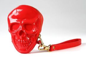 Сумка 3d skull red + gold puller Adamo