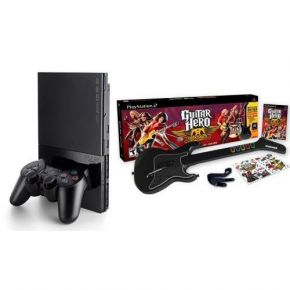 Sony PlayStation 2 Slim + Guitar Hero: Aerosmith + гитара