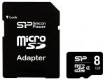 Micro SD Карта памяти Micro SD HC - Silicon Power - Class 4 - 8GB