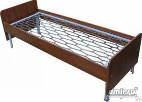 Кровать металлическая со спинками и царгами из ЛДСП 16мм "ДКП-5" (190х90)