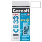 Затирка для швов Ceresit CE 33 Super белый 2 кг Ceresit