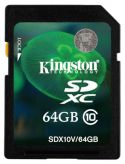 Карта памяти Kingston SDXC 64Gb Сlass 10 (SDX10V/64GB) Kingston