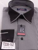 Brostem Черно-белая рубашка в полоску с отделкой T238-10Z