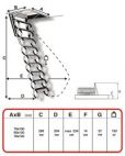 Чердачная лестница Оман Ножничная Термо 60х120х290см