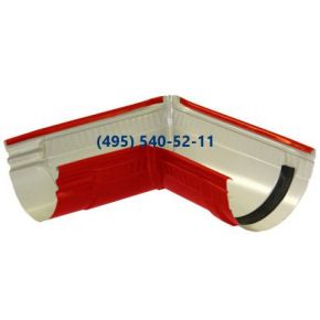 Водосточный желоб угловой RAL-3011 (красный) 90* 400х400 Ф-175мм