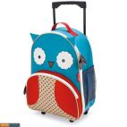 Skip Hop Zoo Luggage, детский чемодан на колесах с выдвижной ручкой "Совенок"