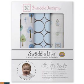 Набор пеленок SwaddleDesigns SwaddleLite Cute &amp; Calm Pastel Blue