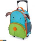 Skip Hop Zoo Luggage, детский чемодан на колесах с выдвижной ручкой "Собачка"