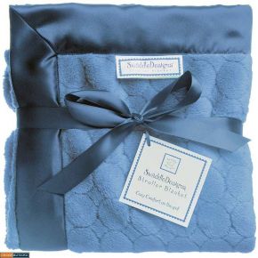 Детский плед SwaddleDesigns Stroller Blanket True Blue Puff C