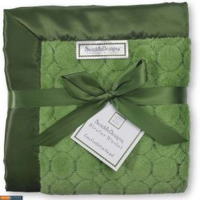 Детский плед SwaddleDesigns Stroller Blanket Pure Green Puff C