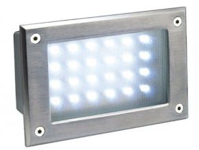 SLV Светильник встраиваемый Brick LED 24 сталь 229121