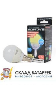 Лампа светодиодная ROBITON LED Globe-5W-2700K-E14 BL1 <span style="white-space:nowrap;"><i class="icon16 color" style="background:#2A2F77;"></i>ROBITON</span>