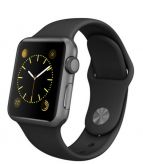 Apple Watch Sport 38mm Space Gray Aluminum Case with Sport Band - Black (Черный спортивный ремешок) MJ2X2