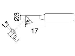 Насадка паяльная QSS960-T-3CM