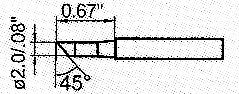 Жало Pro'sKit 5SI-216N-2C (скос 45 град. диам. 2 мм)