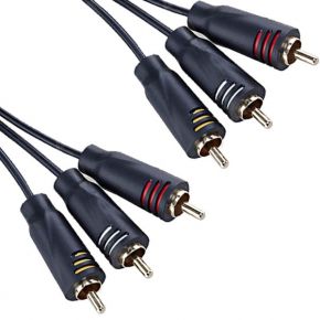 Кабель Logan EL264-0500  3 RCA вилка-3 RCA вилка 5,0м. Logan