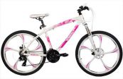 Велосипед Ray white/pink " на литых дисках "