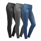 Джинсовые леггинсы серые Леджинсы Slim Jeggings L-XL