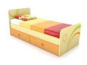 Кровать с выкатными ящиками Фруттис 503.020 цвет жёлтый/манго/лайм Любимый Дом