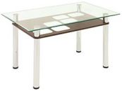 Стол для кухни стеклянный 3.0 венге Мебель из Стекла