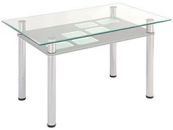 Стол для кухни стеклянный 3.0 серый муар зеркало Мебель из Стекла