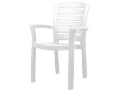 Кресло пластиковое Капри цвет белый Агригазполимер