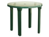 Пластиковый стол Круглый с рисунком цвет зеленый Агригазполимер