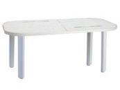 Пластиковый стол Овальный с рисунком цвет белый Агригазполимер
