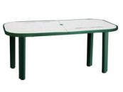 Пластиковый стол Овальный с рисунком цвет зеленый Агригазполимер
