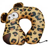 Подушка под шею "Леопард" антистресс (дорожная подушка-подголовник для путешествий) Подушки-антистресс