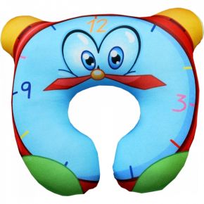 Подушка "Будильник" детская под шею антистресс (дорожная подушка-подголовник для путешествий) Подушки-антистресс