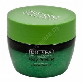 Ароматический пилинг скраб для тела с экстрактом зеленого чая и маслом герани Dr.Sea (Доктор Си) 320 мл Dr. Sea
