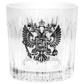 Стакан Виски, 300 мл, 1 штука Стакан с Гербом России для спиртных напитков Crystal tear РХ63-1