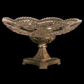 Креманка Дворцовая Хрустальная чаша на бронзовой посеребренной ножке Crystal tear РХ51