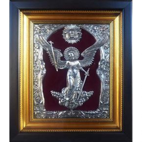Икона Ангел Хранитель В рамке под стеклом и бархатным фоном Галтех 12-093