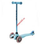 Самокат Mini Micro Candy голубой прозрачные колеса MM0184 Micro