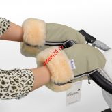 Муфта-рукавички для коляски Esspero Double (Натуральная шерсть) - Beige Esspero