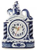 Часы с художественной росписью "Гжель" "Сивка-бурка" Тульские самовары
