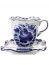 Набор чайный на 6 персон с художественной росписью "Гжельское чаепитие" Тульские самовары