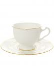 Чашка с блюдцем чайная форма "Айседора", рисунок "Золотая лента", Императорский фарфоровый завод Тульские самовары