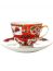 Чашка с блюдцем чайная форма "Весенняя", рисунок "Красный конь", Императорский фарфоровый завод Тульские самовары