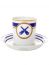 Чашка с блюдцем чайная форма "Гербовая", рисунок "Кают компания № 2", Императорский фарфоровый завод Тульские самовары