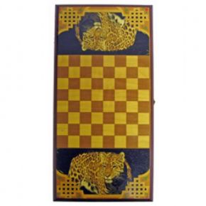 Нарды 50 см "Леопард" (поле для шашек) Настольные игры