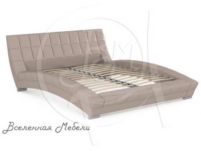 Кровать интерьерная Оливия, искусственная кожа бежевая Нижегородмебель и К