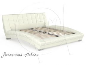 Кровать интерьерная Оливия, искусственная кожа белая Нижегородмебель и К