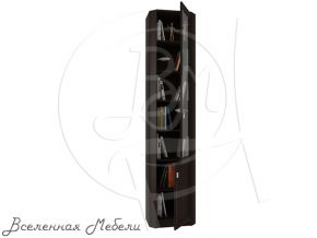 Библиотека Олимп В-20 дверь комбинированная шкаф угловой, цвет венге Олимп-Мебель