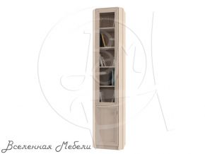 Библиотека Олимп В-20 дверь комбинированная шкаф угловой, цвет дуб Олимп-Мебель